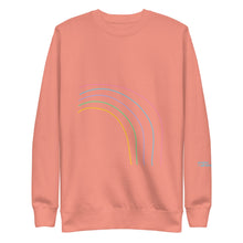 Load image into Gallery viewer, Anxious + still doing it - rainbow pink Crewneck Sweatshirt